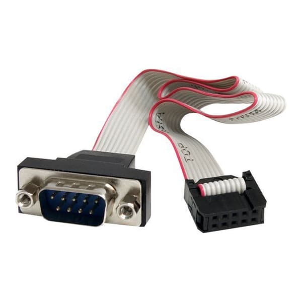 Serieks kabel hane 9-pinnar för panelmontering till moderns adapter 10-pinnar - 41 cm - STARTECH