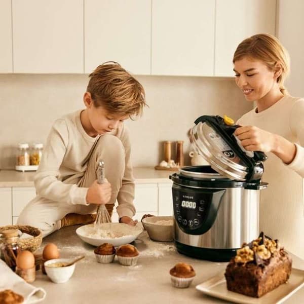 Newlux - Programmable Kokkärna Svart 6L, 1000W, Programmerbar 24h, Duopressionssystem