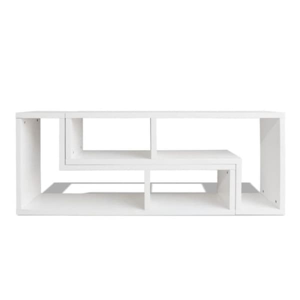 vidaXL Dubbel L-formad TV-möbel Vit 243066