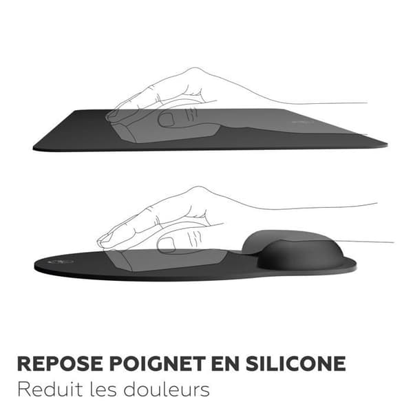 Musmattan - MOBILITY LAB - ML312736 - Ergonomisk - Halkskyddad - Handledsstöd i silikon