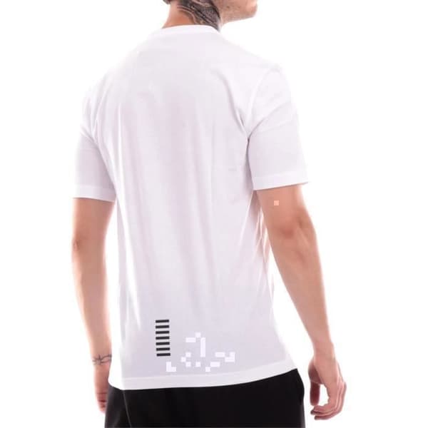 T-shirt - EA7 - Core Identity - Vit - Bomull - Korta ärmar