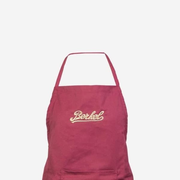 Tablier - BERKEL - DV7700 - Bomull - Antik Röd - Guldbroderi