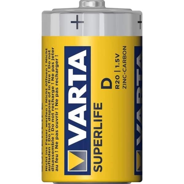 Set med 2 LR20 - D saltlösningsbatterier