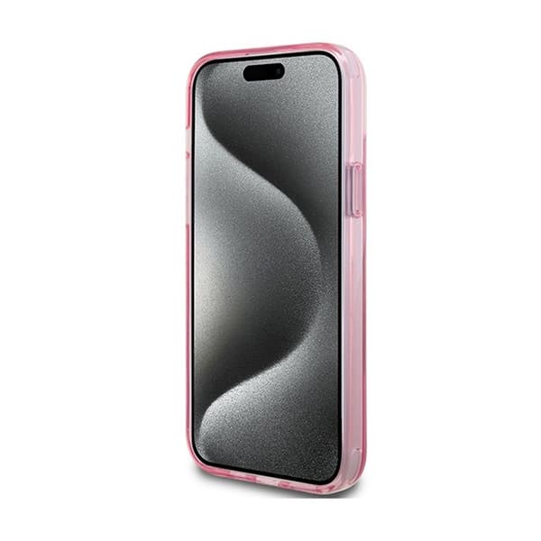 Telefonskal - Karl Lagerfeld - iPhone 15 Plus - Rosa - MagSafe - Mjuk