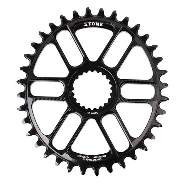 Oval platta med direkt montering Stone - Svart - 36T