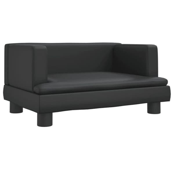 Svart barnsoffa 60x40x30 cm i konstläder