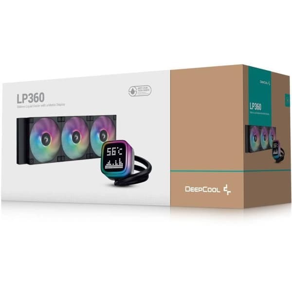 Vattenkylning AIO - DEEPCOOL LP360 - Fläktar 3x 120 mm ARGB - Svart