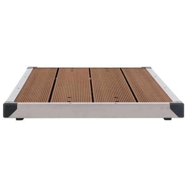 vidaXL Utomhusduschkar WPC Inox 110x62 cm Brun