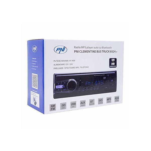 Bilradio MP3 - PNI - 1 DIN - 4 x 45 W - Bluetooth - USB/AUX/RCA
