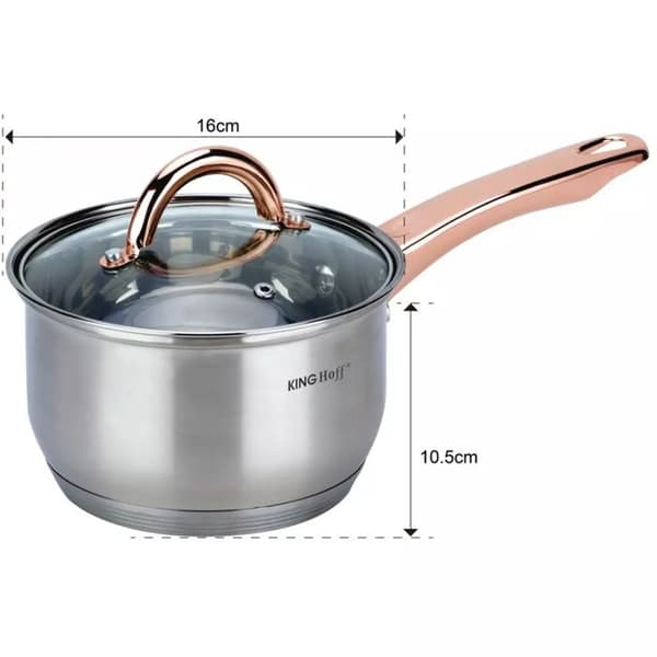 Spel av grytor - KINGHOFF - KH-1765 - Rostfritt stål - Non-stick beläggning - 12 element