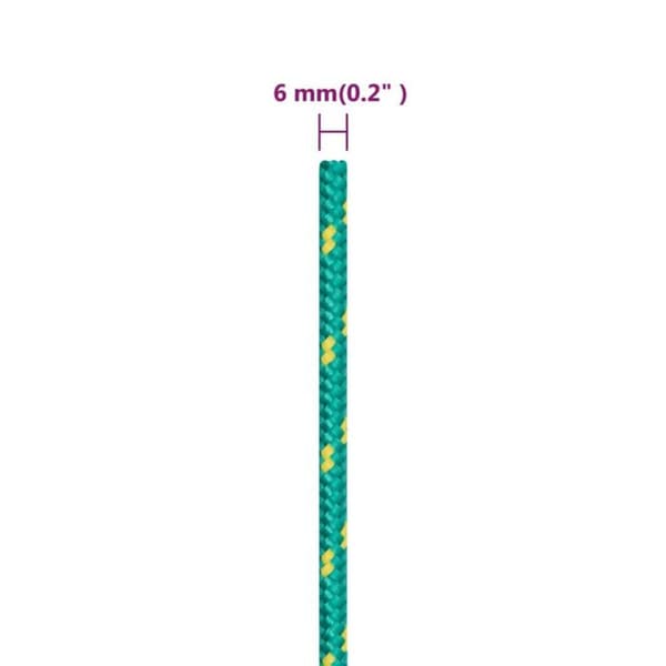 152709 vidaXL Båtrep Grön 6 mm 50 m Polypropen
