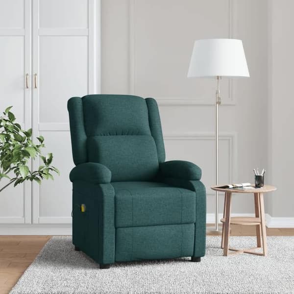 vidaXL massagestol Mörkgrönt tyg 342432