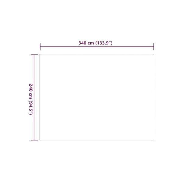 Faux pälsmatta av kanin - vidaXL - 240x340 cm - Grå - Polyester - Rektangulär - Mycket mjuk