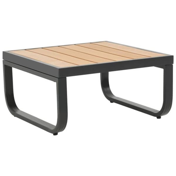 vidaXL 2-sits trädgårdshörnsoffa med kuddar Aluminium WPC