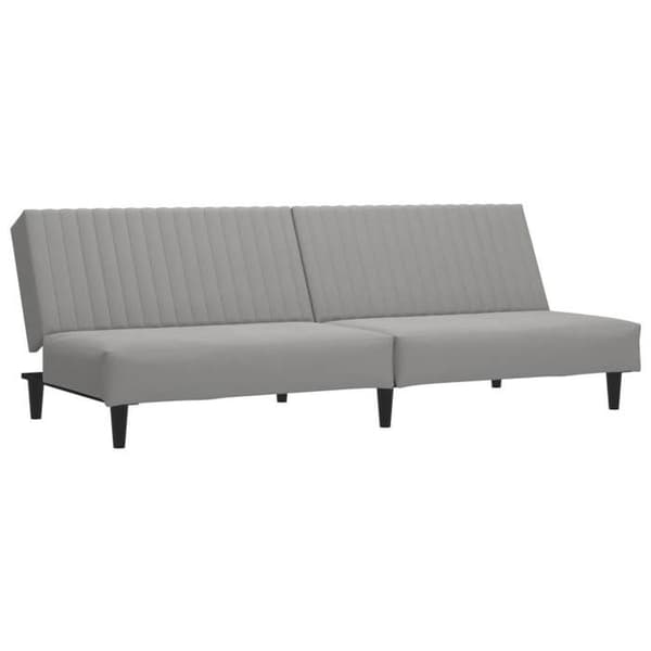 vidaXL 2-sits bäddsoffa ljusgrå sammet 375926