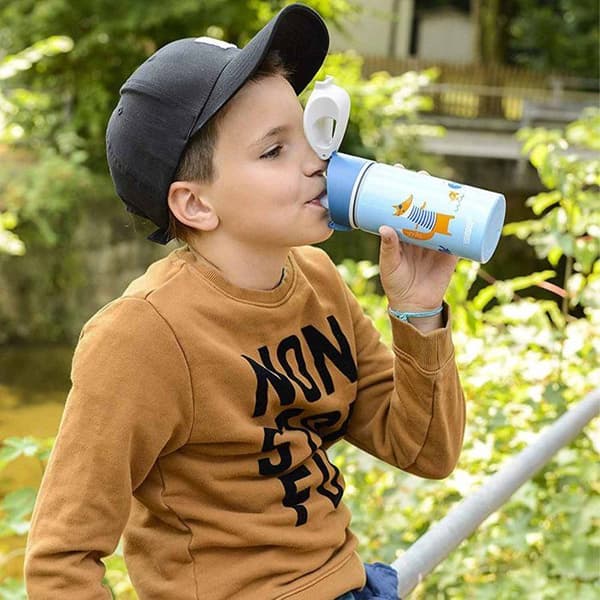 Barnflaska i aluminium - Fox - 0,4L - Blå - SIGG