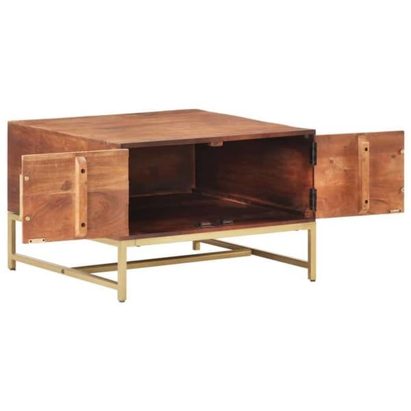 vidaXL Kaffe bord Mörk honung 67x67x45 cm Solid akaciaträ 320376