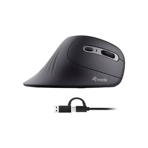 Mus - EQUIP - 245119 - Vertikal ergonomisk design - USB Typ A/Typ C - 7200 DPI