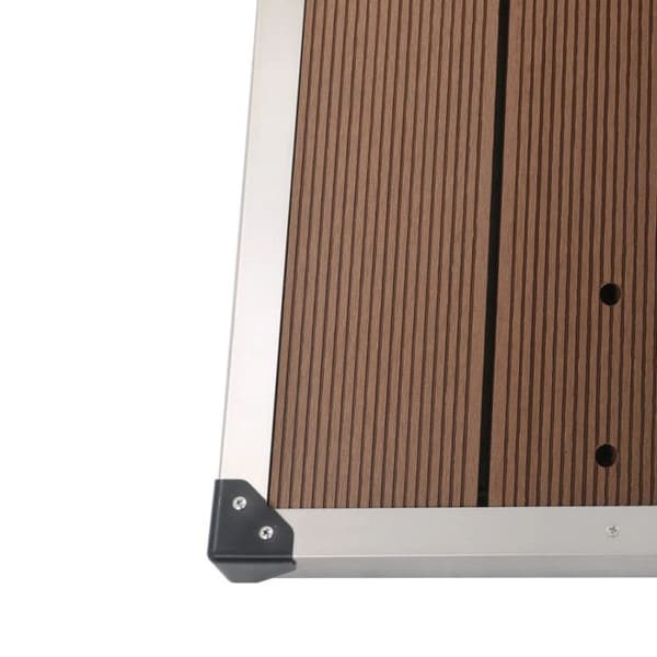 vidaXL Utomhusduschkar WPC Inox 110x62 cm Brun