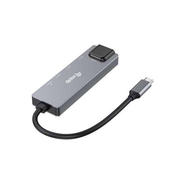 Equip 5 i 1 multifunktionell USB-C-adapter 2.5GbE 100W PD grå