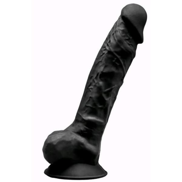 Svart Double Density Realistic Dildo N° 1 - 20 cm