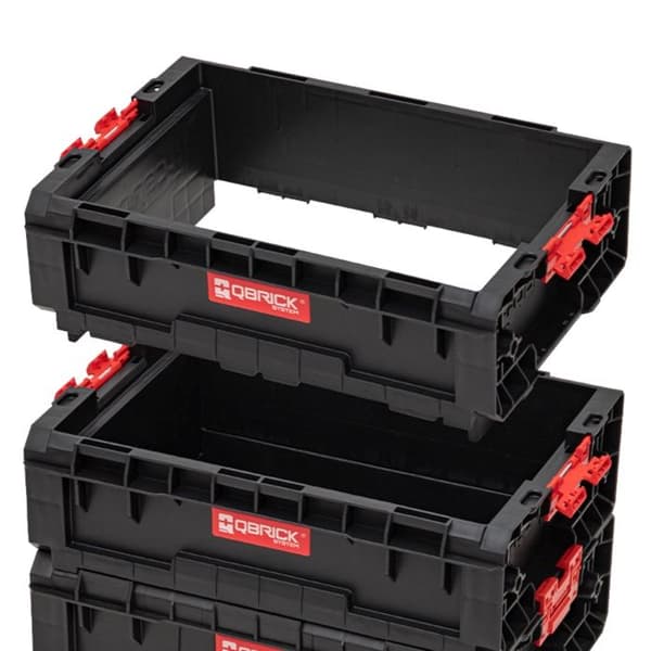 Modulär Verktygslåda - Qbrick System - Box Extender 2.0 - Stapelbar - 9L - Svart Plast