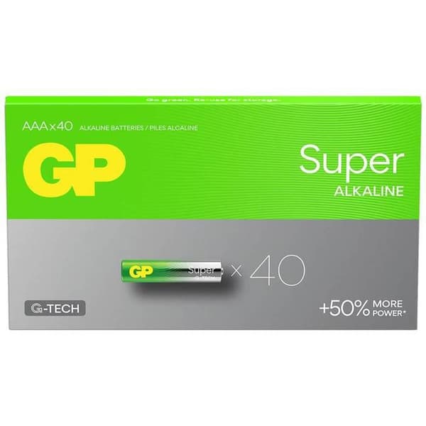 GP Super Pile LR3 (AAA) alkaliska 1,5 V 40 st