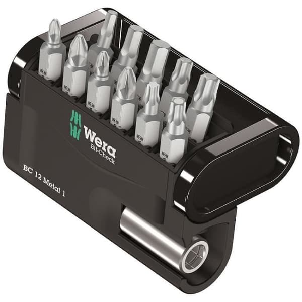 Bitset - Wera - 12 delar - Rostfritt stål - HexPlus - Extra styv