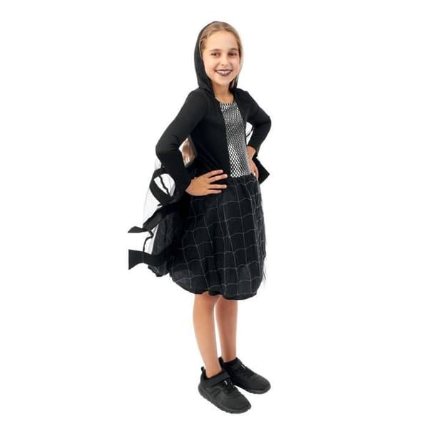 Kostym - LITEN CLOWN - Spindel Flicka - Svart - Polyester - 5-6 år