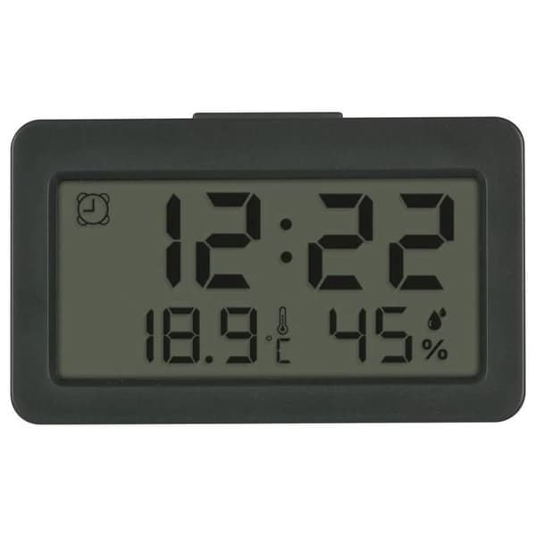 Quartzväckarklocka - TFA Dostmann - 60.2045.10 - Grå - Temperatur & luftfuktighet - 1 väckarklocka