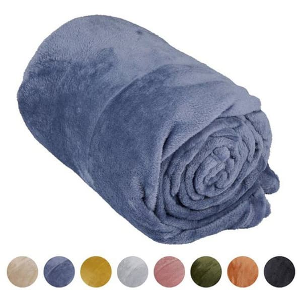 Täcke - ARTI CASA - Flanell - 200x150cm - Blå - Klassisk - Rektangulär