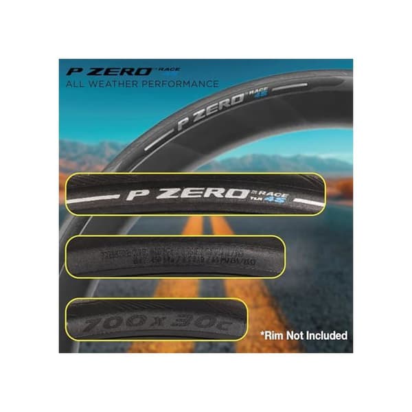 Cykeldäck - Pirelli - Landsvägstävling - Slanglöst - Svart - One Size