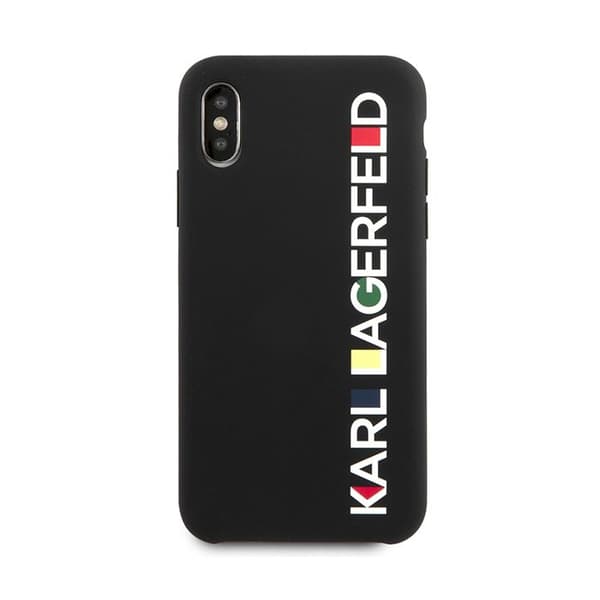 Hårdskal Karl Lagerfeld för iPhone X, svart glänsande