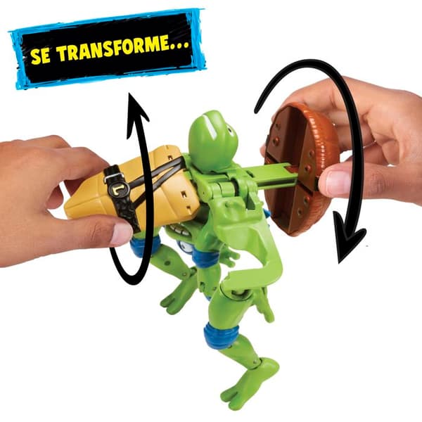 Rörlig Figur - NINJA SKILPADDER - Leonardo - 15 cm - Transformbar 2 i 1 - För barn från 4 år