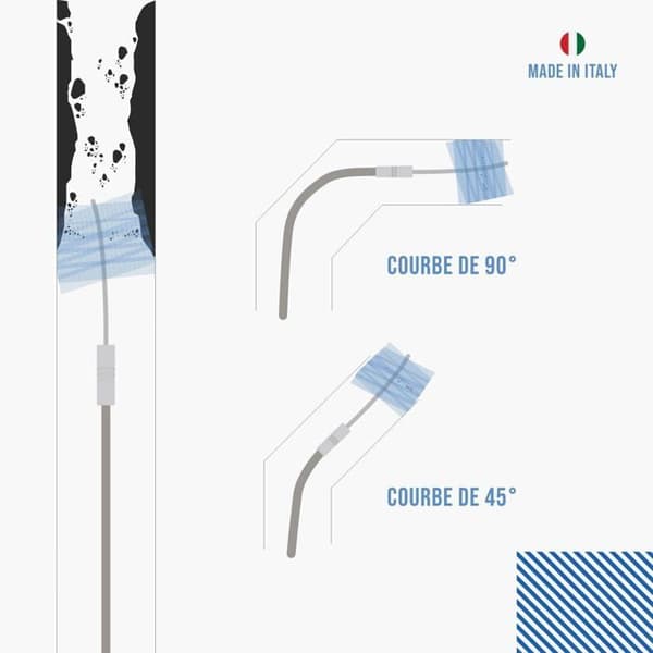 Kit för rensning - BARETTO - 9M - Flexibel förlängning - Nylonborstar 80/100mm