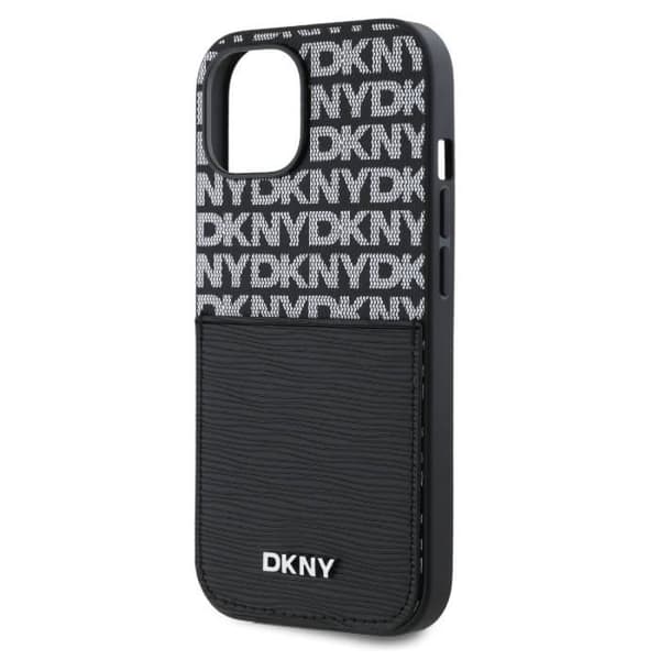 Baksidan - DKNY - iPhone 15 - Svart - Kortfodral - Optimal Skydd