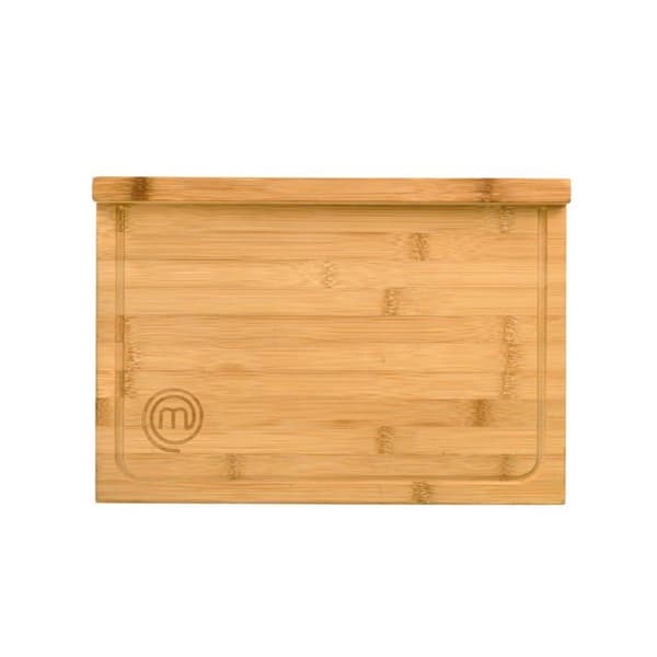 MasterChef bambuskärbräda vändbar 38,5×26,5×2 cm - saftkant, integrerad kant