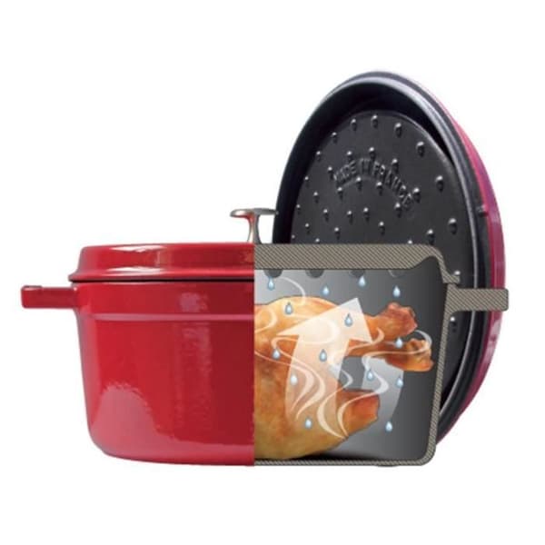 Kokar - STAUB - Rund - 28cm - 6,7L - Djupblå - Emaljerad