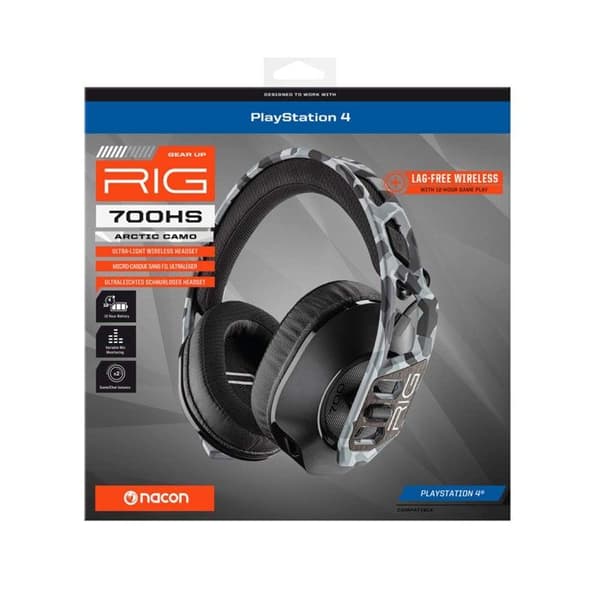 Gaming headset - PLANTRONICS - RIG 700HS - Trådlös - Svart - För PS4