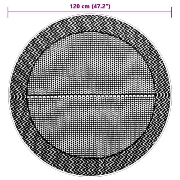 vidaXL Utomhusmatta ARAKIL grå Ø120 cm PP 368458