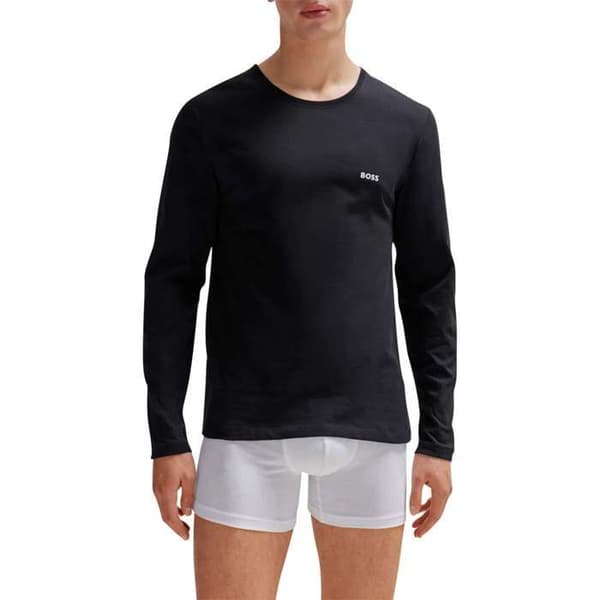 T-shirt i bomull med rund hals, 3-pack Boss