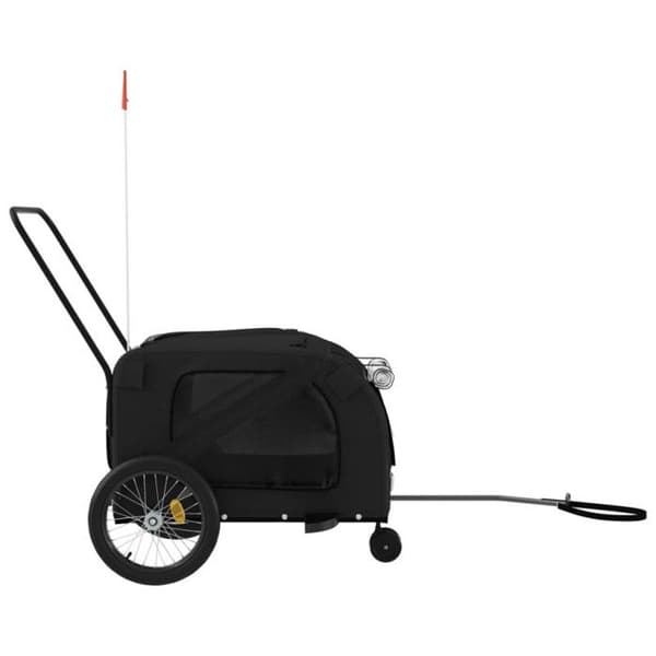 vidaXL Pet Cykel Trailer Svart 93905