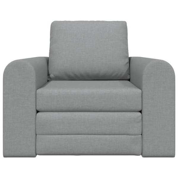 Sängsoffa på golvet - 2 i 1 - Ljusgrå - Polyester tyg - 98x71x83 cm