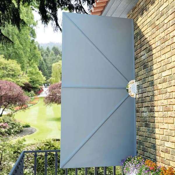 vidaXL Fällbart sidotak för terrass Grå 300 x 150 cm 44564