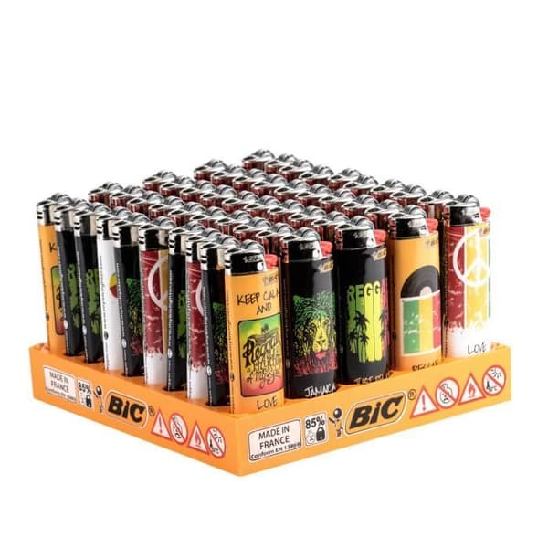 BRIQUETTER BIC REGGAE MAN X50 2,4 x 1,2 x 8 cm Gul