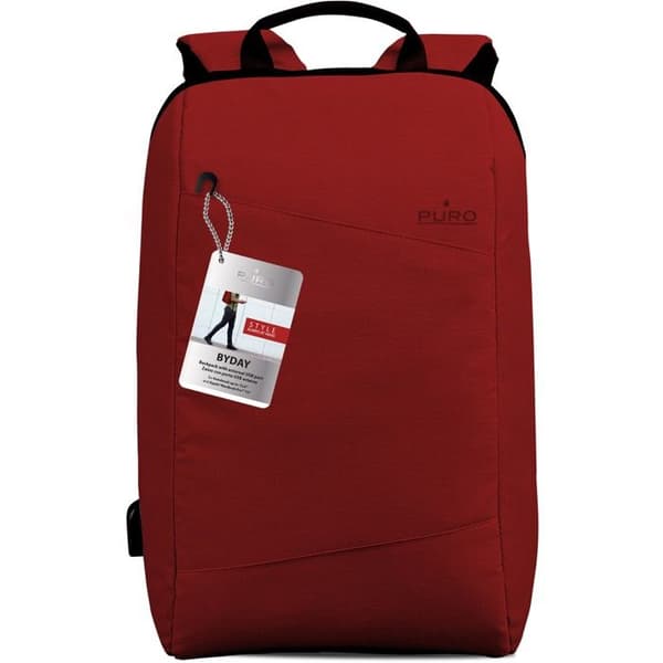 Puro Byday Röd Ryggsäck för McBook Pro 15,6"