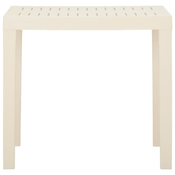 vidaXL Trädgårdsbord Vit, 79x65x72 cm Plast