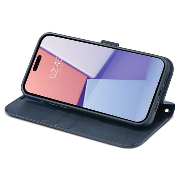Coque för iPhone 15 Pro - Spigen Wallet S Pro - Marint