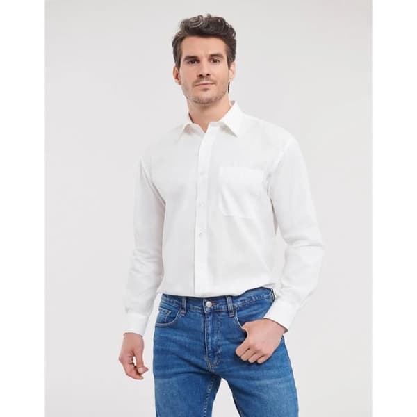 Poplin-skjorta Russell Athletic
