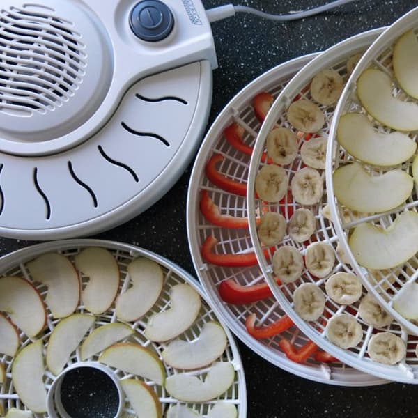Elektrisk dehydrator, 5 utvidgade plattor på 28 cm MPM MSG-01 250W Vit